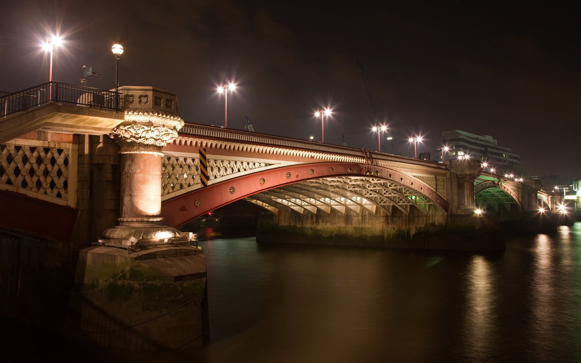hermosa estructura puente levadizo luces de la ciudad de la noche ciudades noche puentes luces de la ciudad
