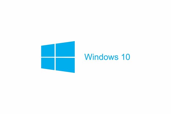 Logotipo de Windows 10 sobre fondo blanco