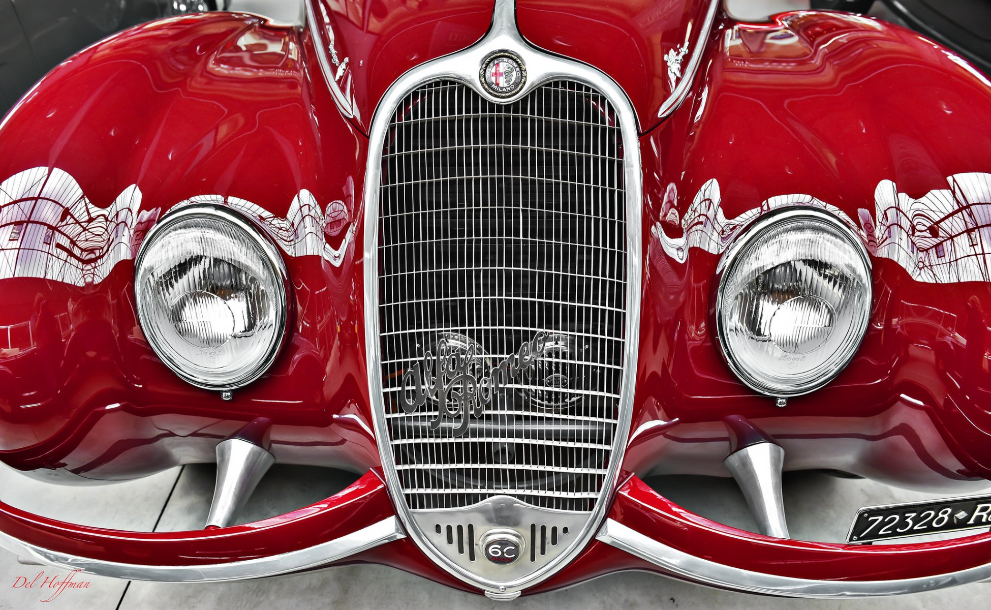 alfa romeo rojo faros