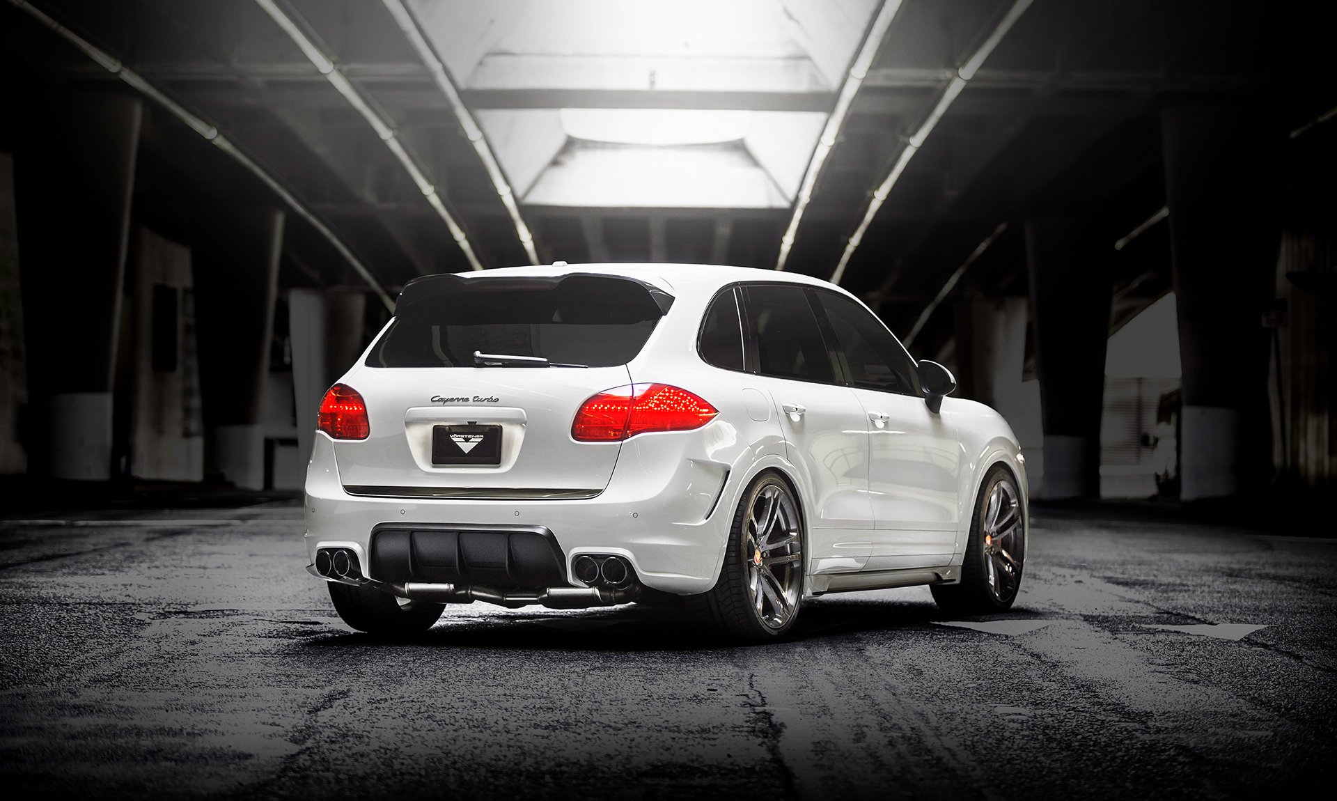 porsche edición v-ct cayena turbo blanco rearside