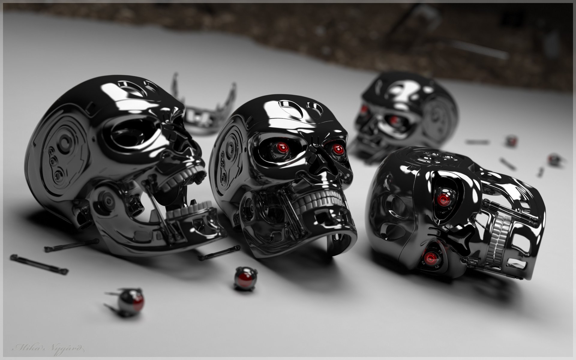 terminator robot cabeza ficción película cráneos