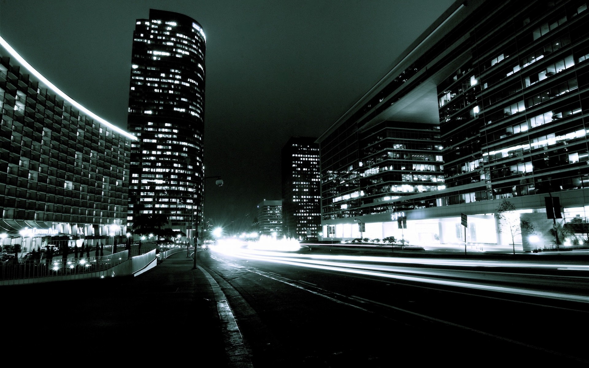noche luces carretera luz