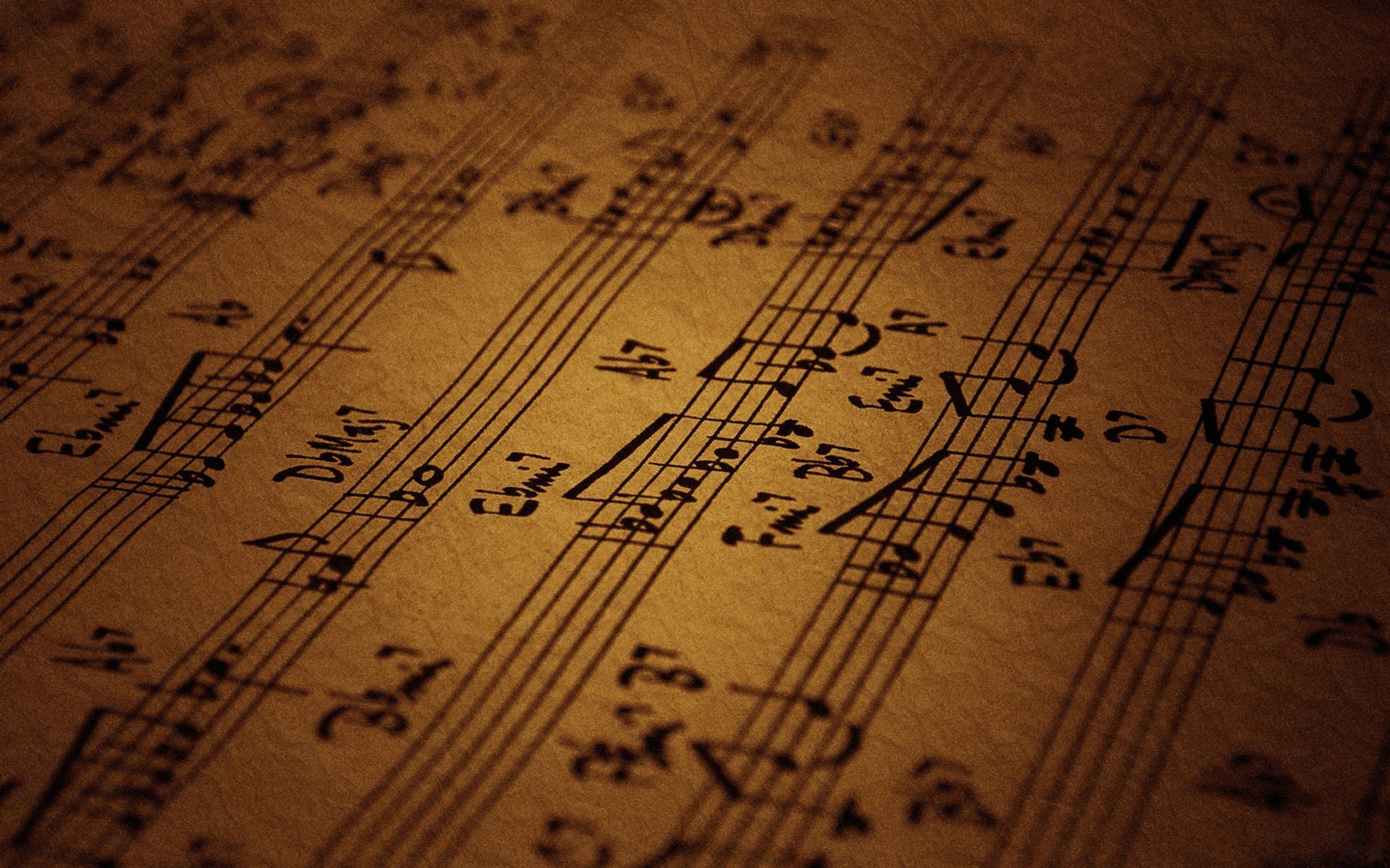 notas macro papel partitura