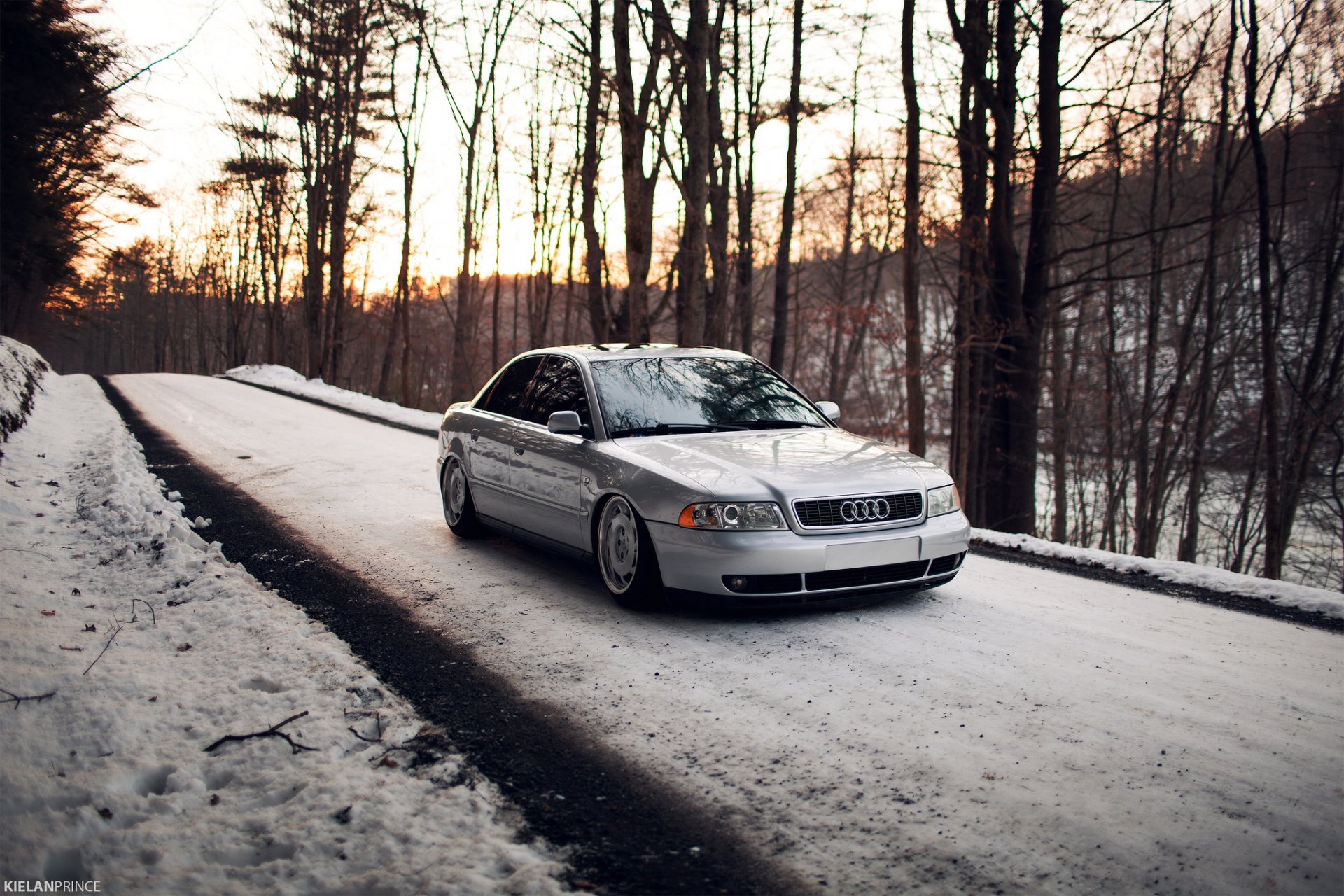 audi a4 posición audi plata nieve dogoga bosque