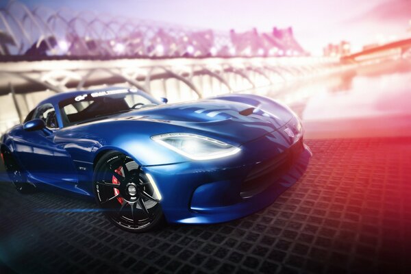 Blue víbora Dodge Viper en el juego de PlayStation