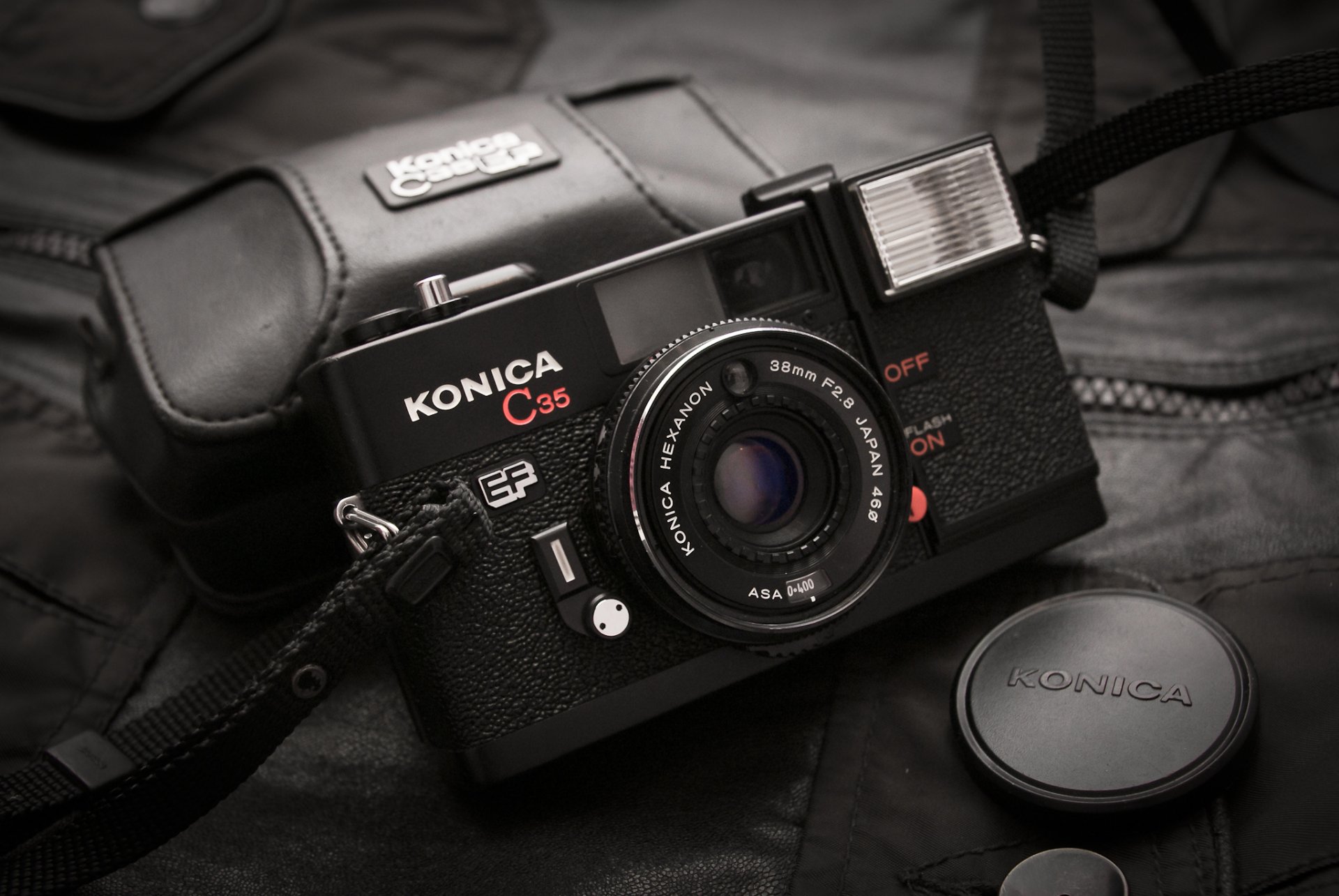 konica c35 ef cámara fondo