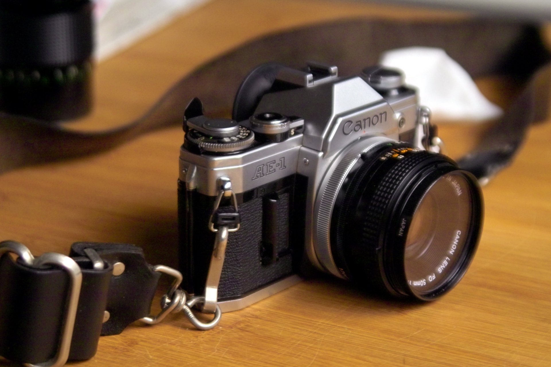 canon ae 1 cámara macro fondo