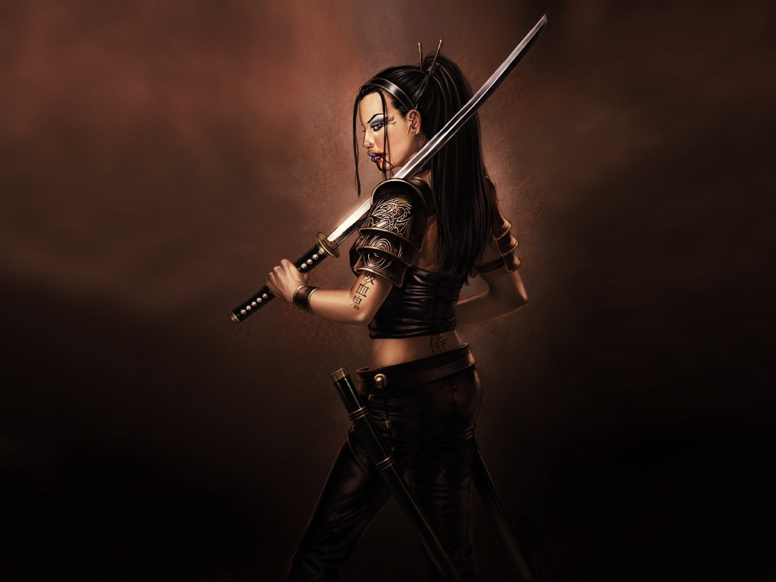 espada guerrero sangre