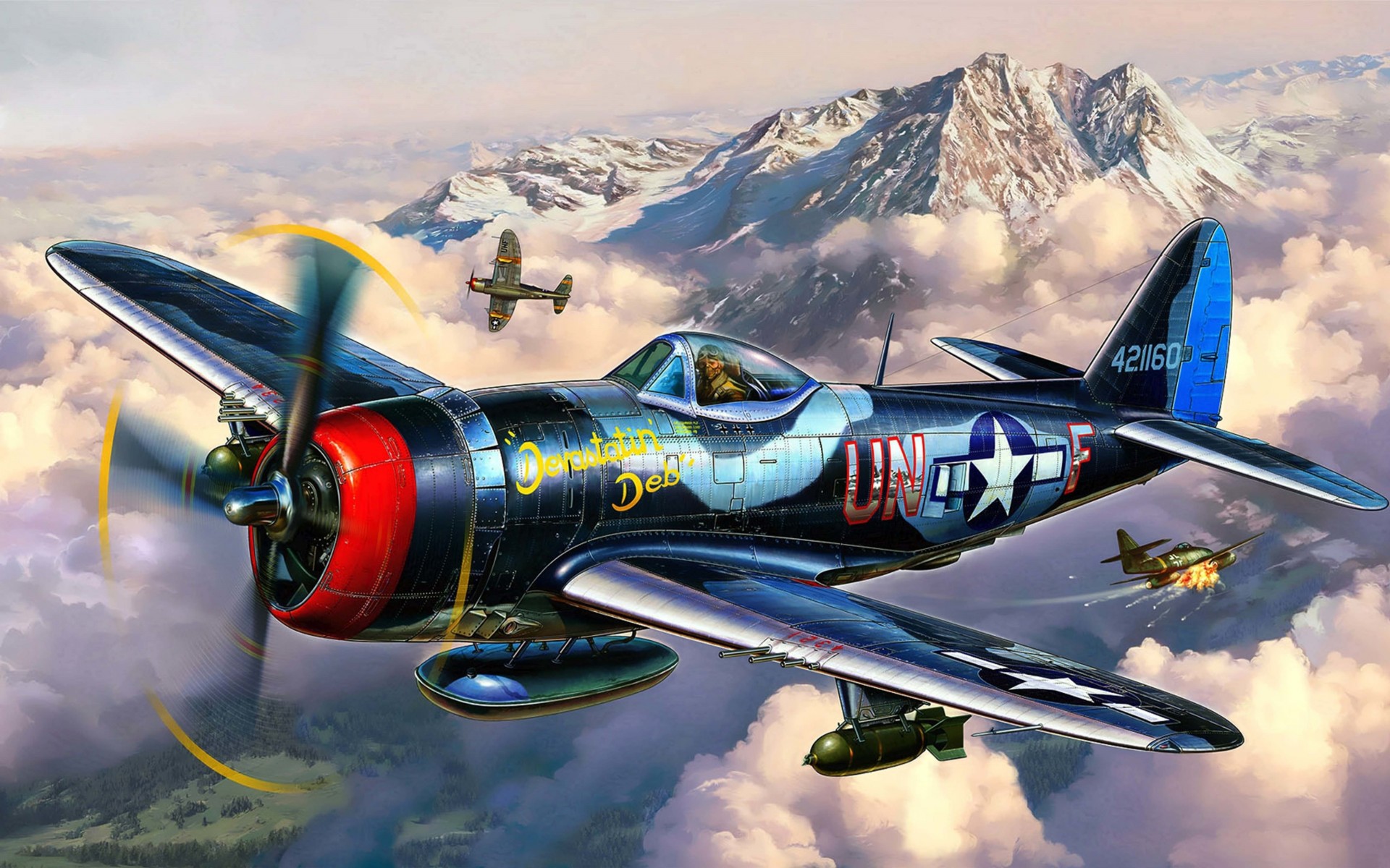 avión arte república relámpagos