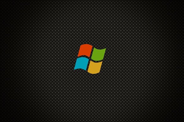 Icono de Microsoft Windows en un fondo oscuro