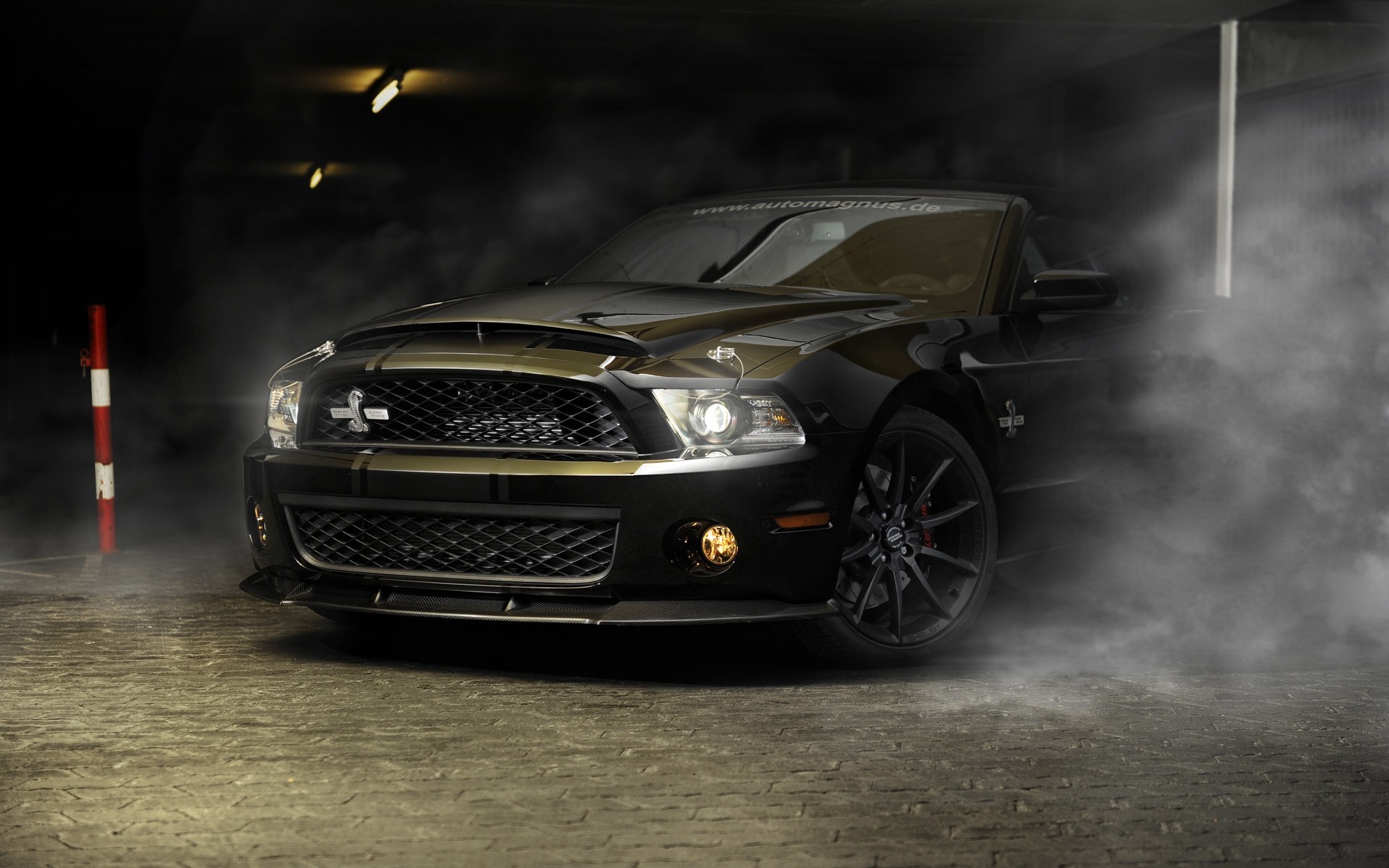 ford mustang rayas gt500 negro humo coche deportivo auto shelby