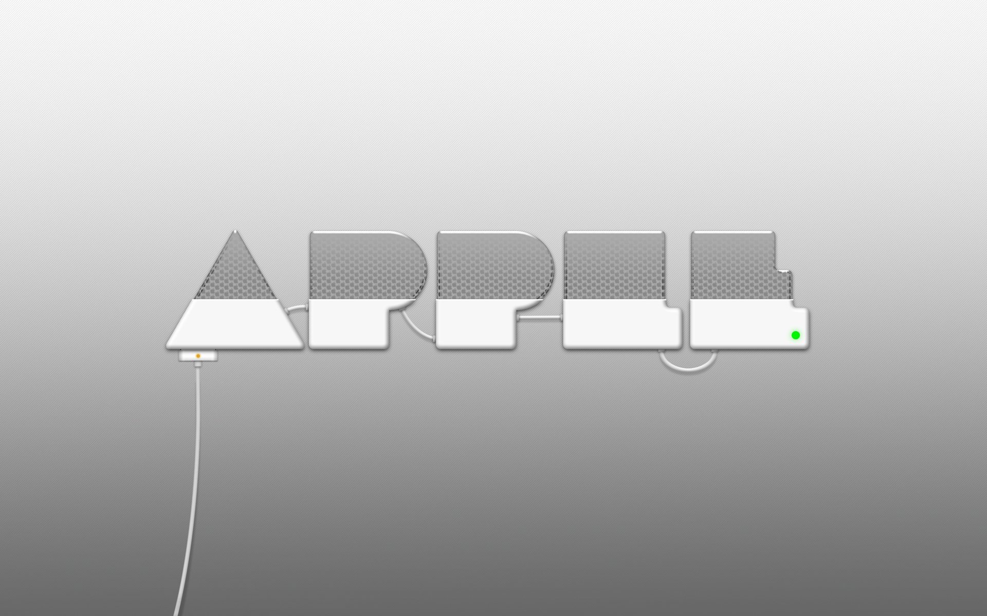 manzana metal logotipo