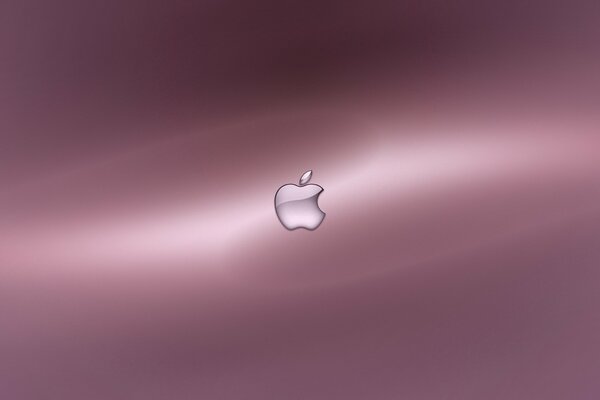 Foto logo manzana sobre fondo rosa