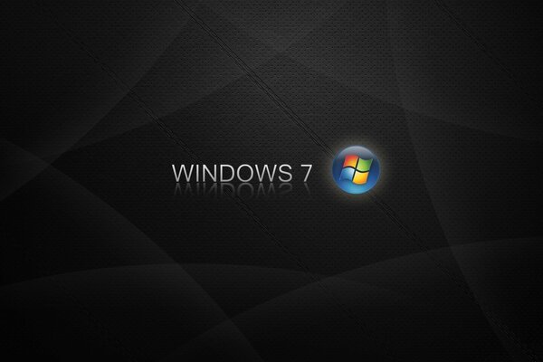 Logotipo de Windows siete sobre fondo negro