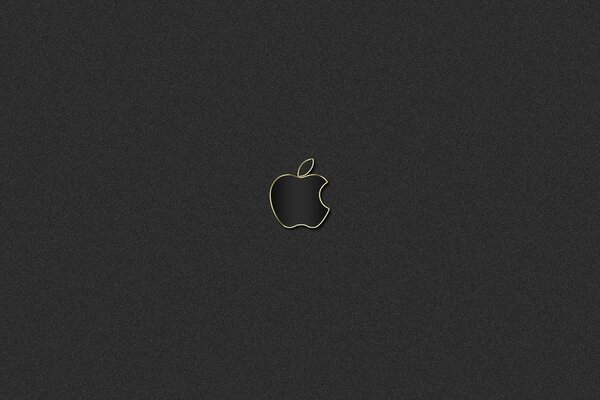 Logotipo de Apple negro sobre fondo negro