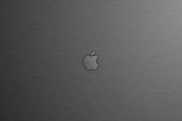Logotipo de Apple Apple sobre fondo plateado
