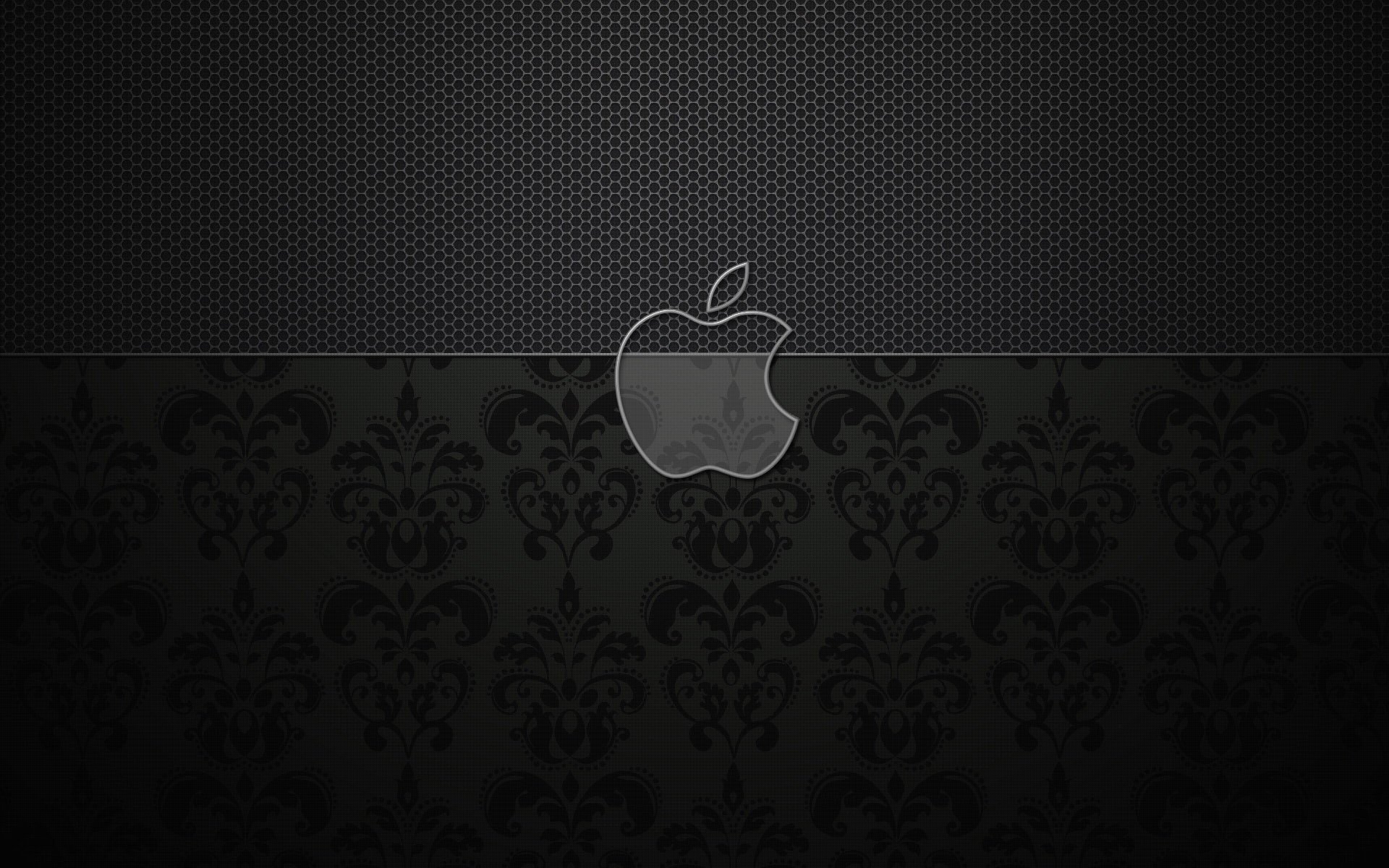dos texturas ojo de buey logotipo emblema de apple blanco negro