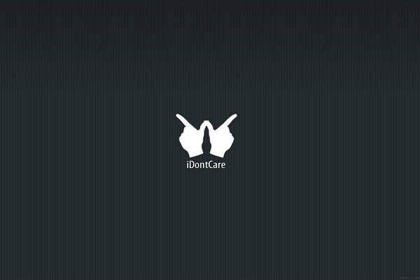 Un signo de indiferencia de los dedos sobre un fondo oscuro