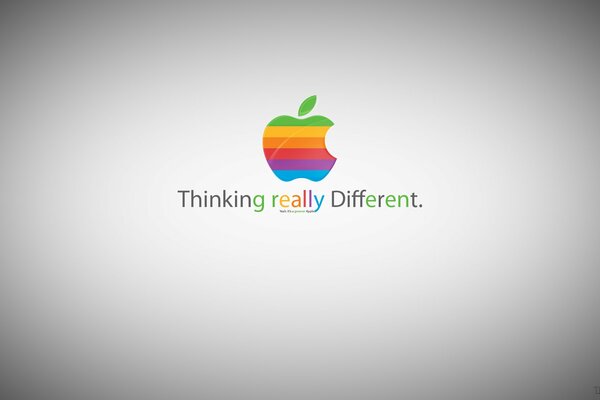 Logotipo de apple multicolor a rayas