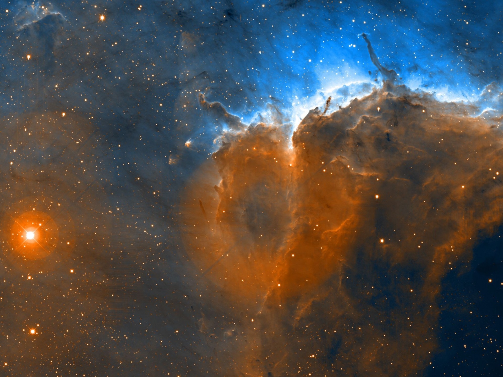 nebulosa del pelícano estrellas espacio