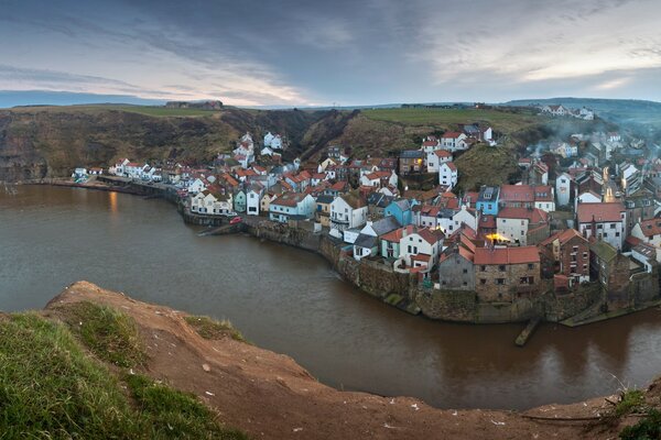 Invierno en el Norte de Yorkshire de Inglaterra