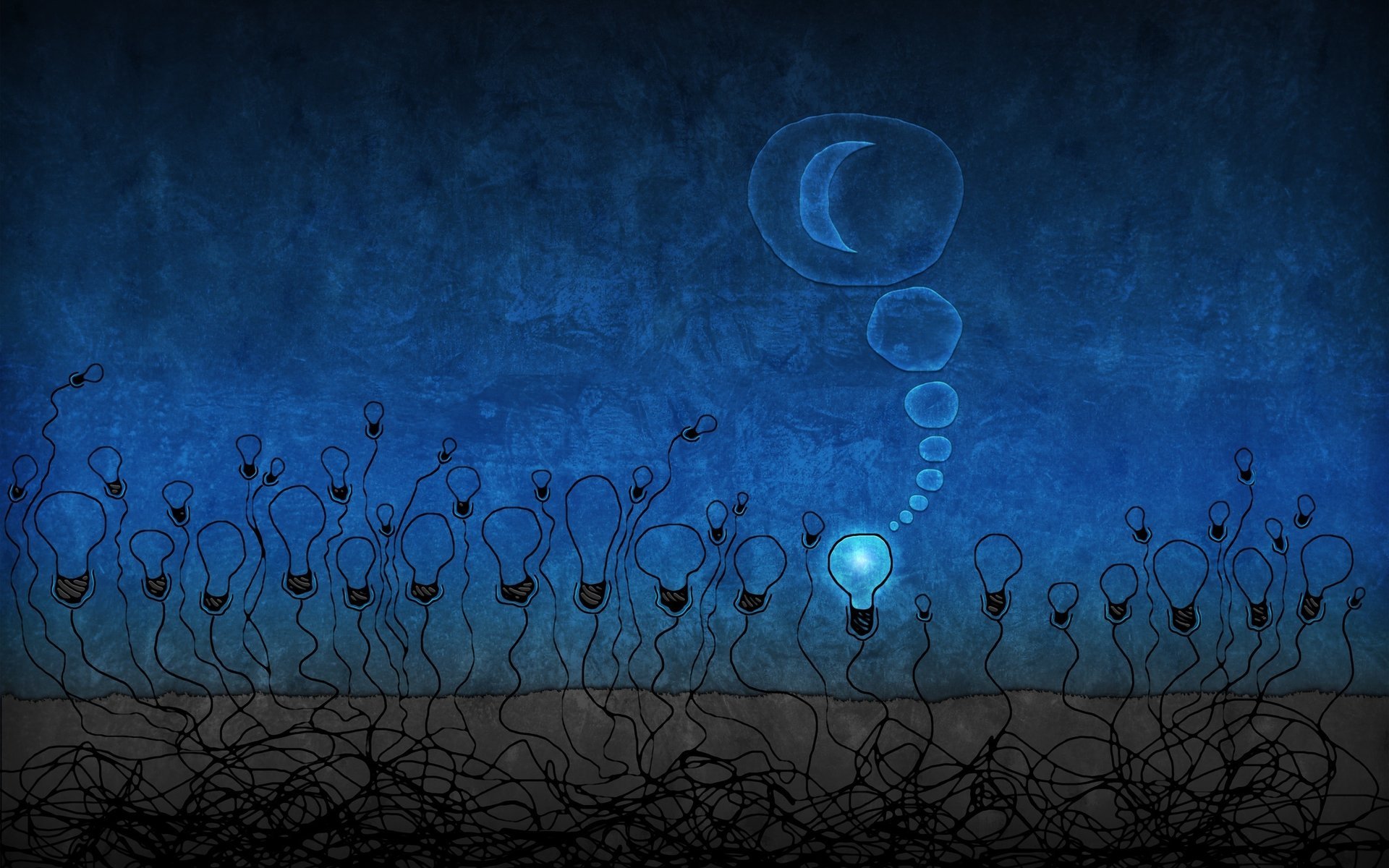 bombillas luz de fondo azul luna patrón azul dibujos anime textura