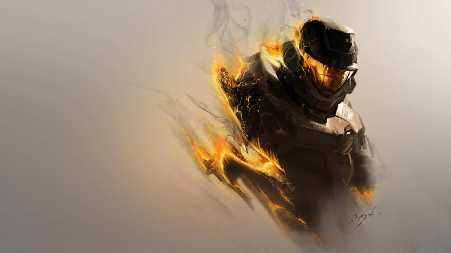 reach halo halo fuego casco dibujos anime