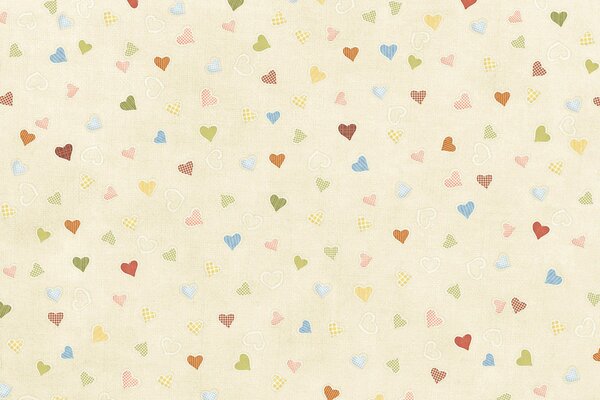 Fondo de bebé con corazones de colores