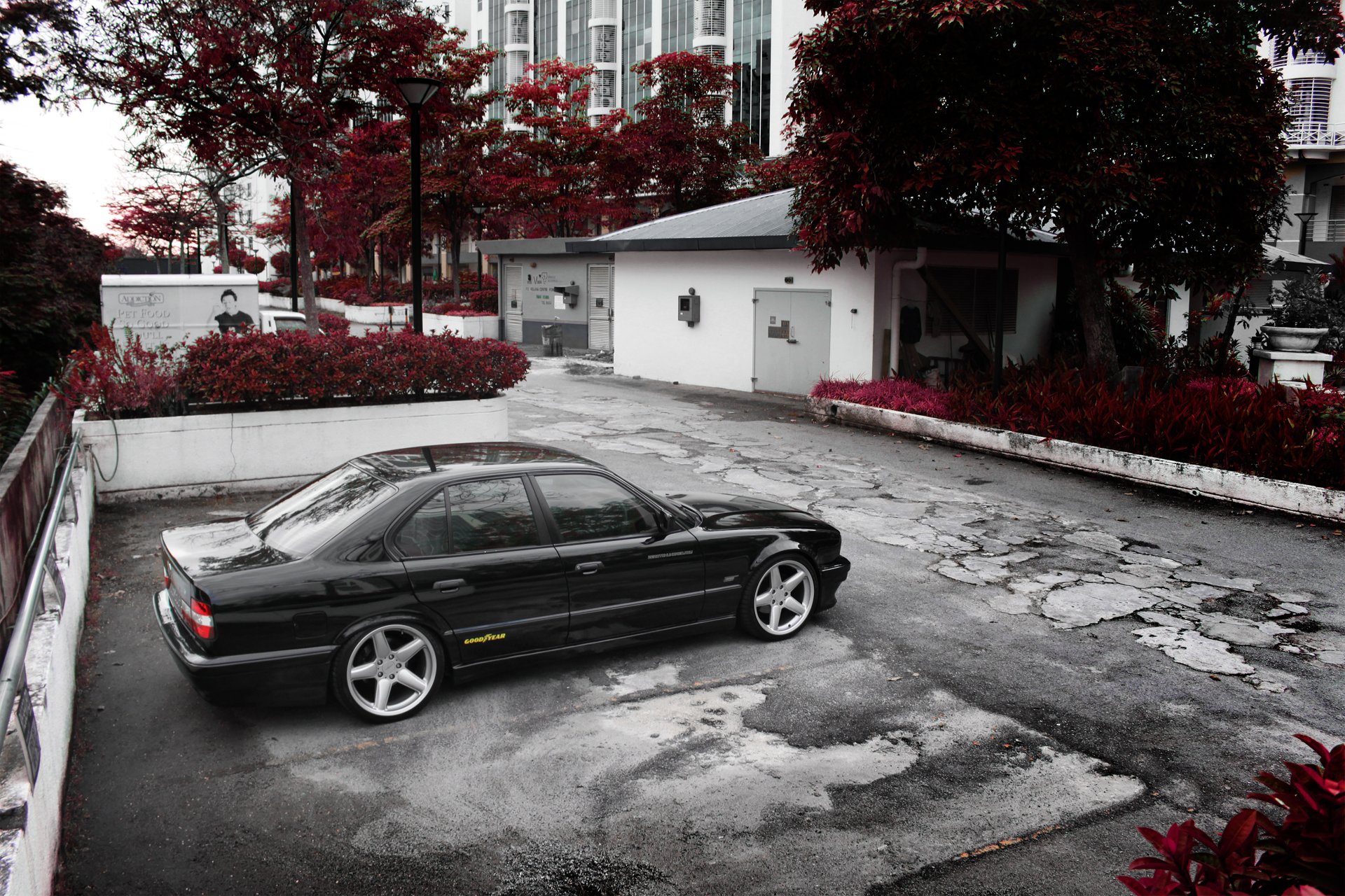 bmw e34 bmw coche patio