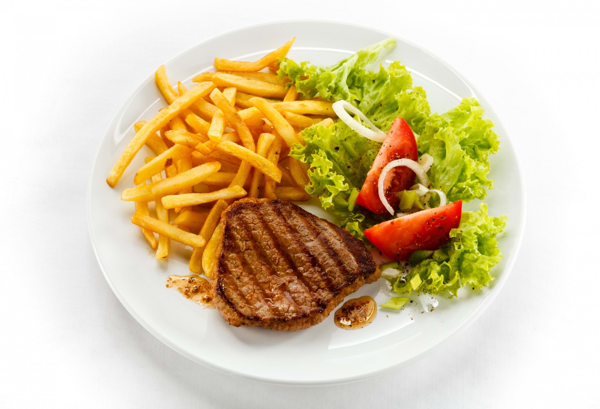 patatas chuleta ensalada plato repollo carne
