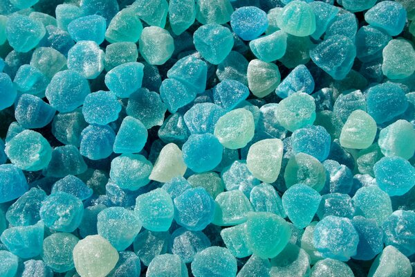Un montón de mermelada azul y azul