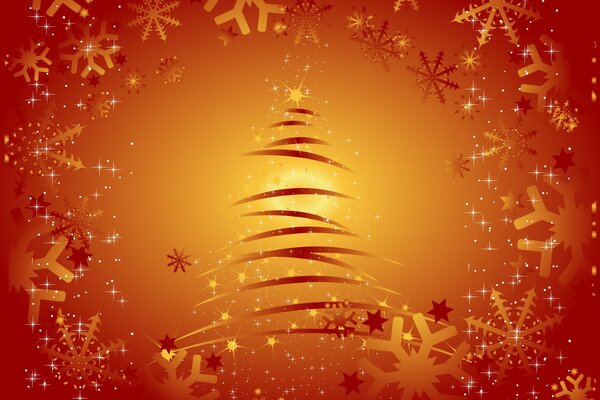 Patrón dorado sobre fondo naranja