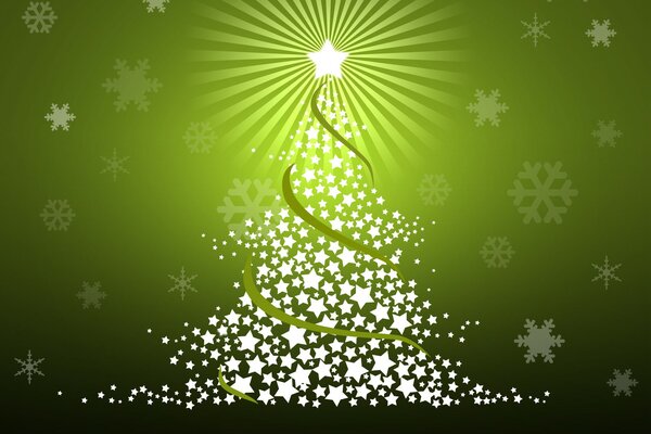 Árbol de Navidad de estrellas