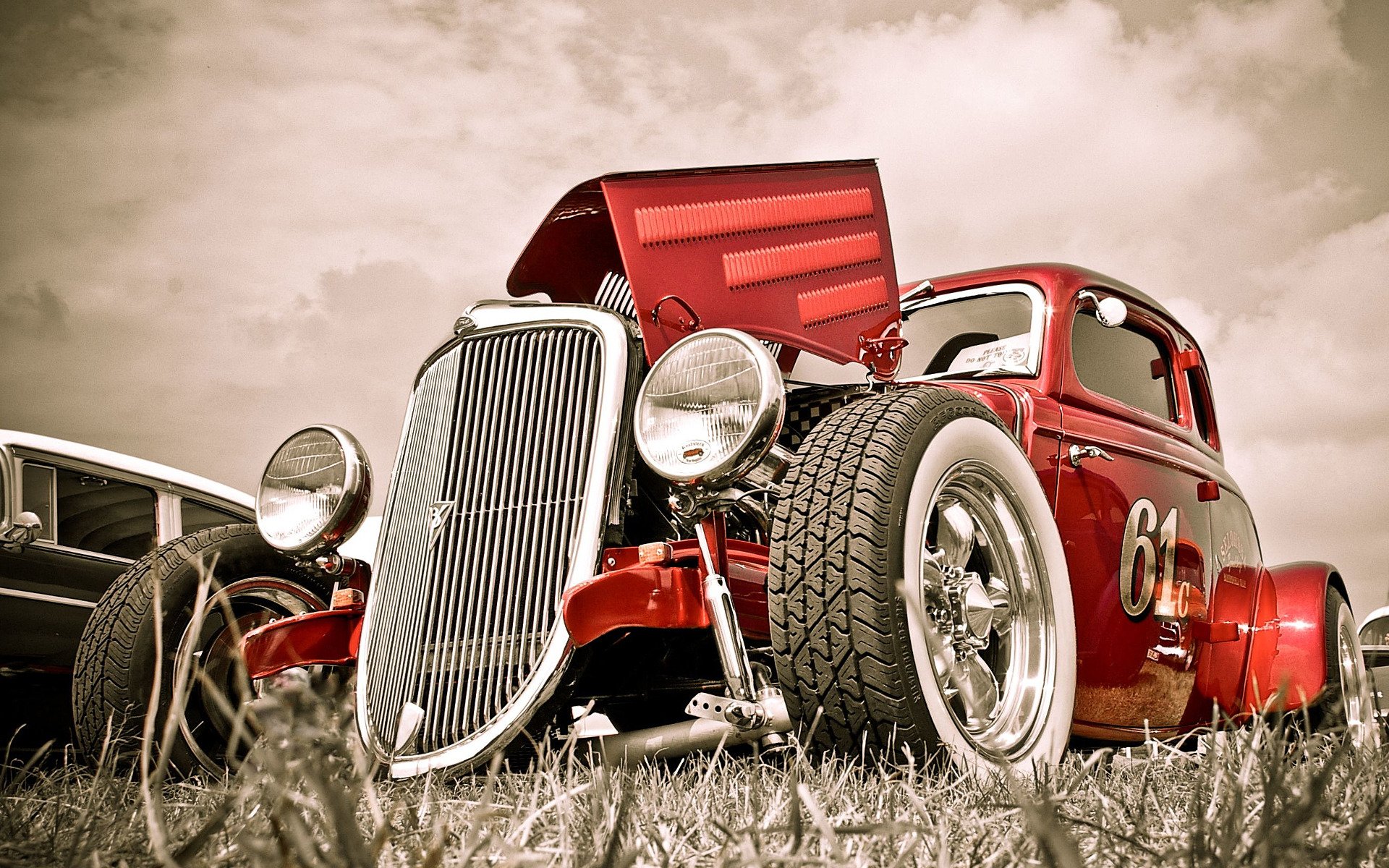 foto auto coche retro fondo papel pintado