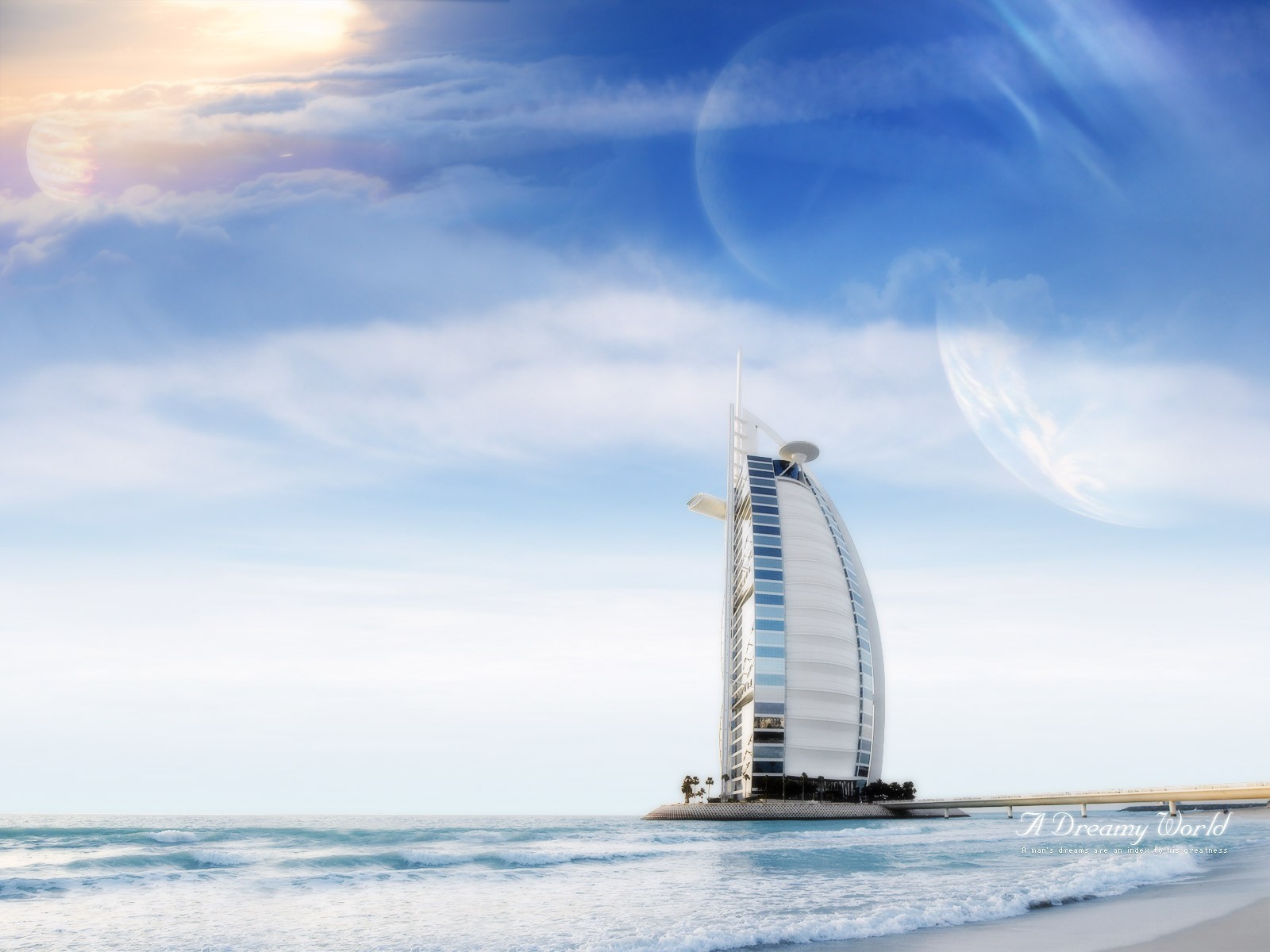 burj al arab hotel dubai nubes mar mundo de ensueño