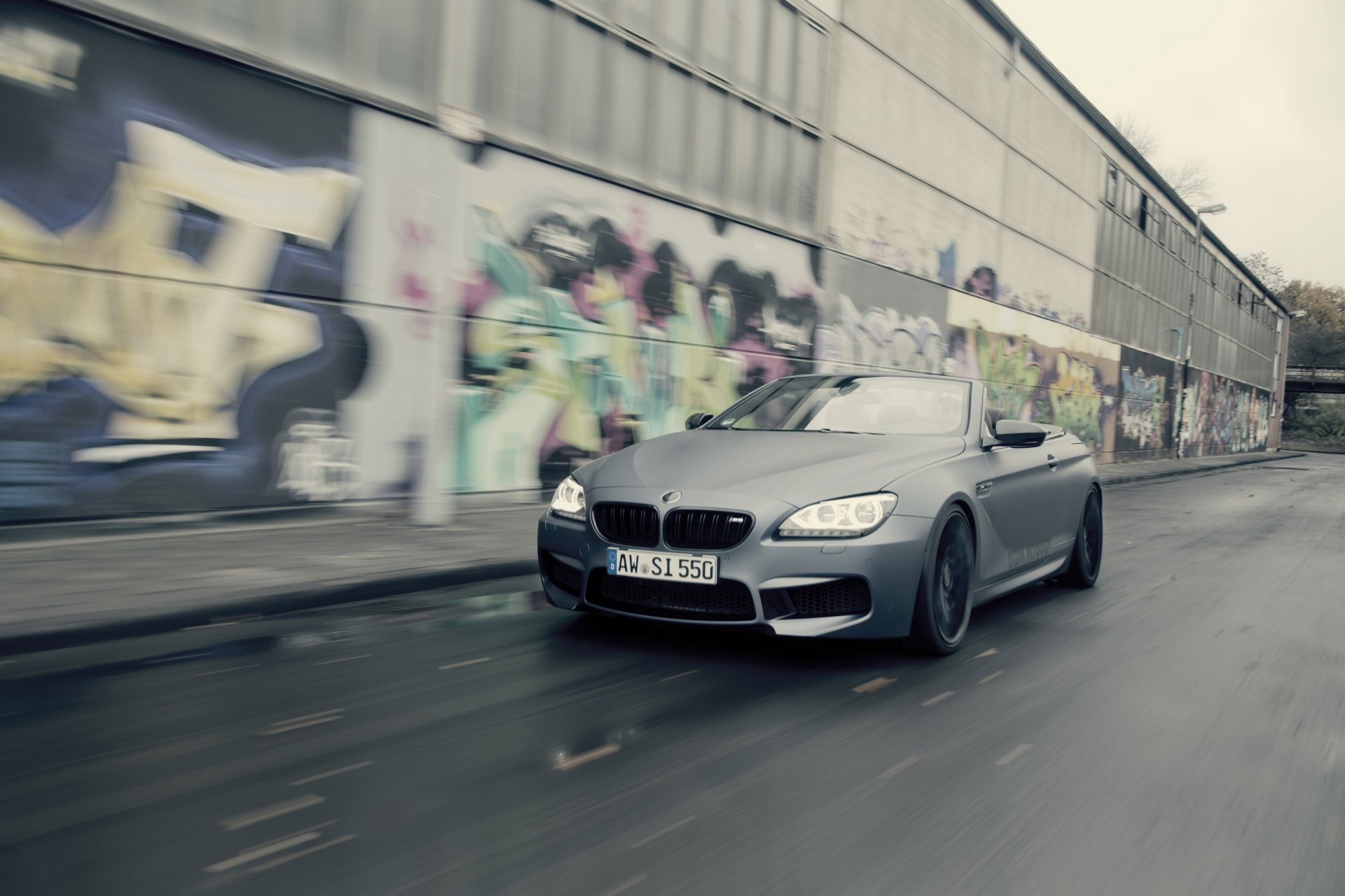bmw m6 convertible coche velocidad coche carretera graffiti