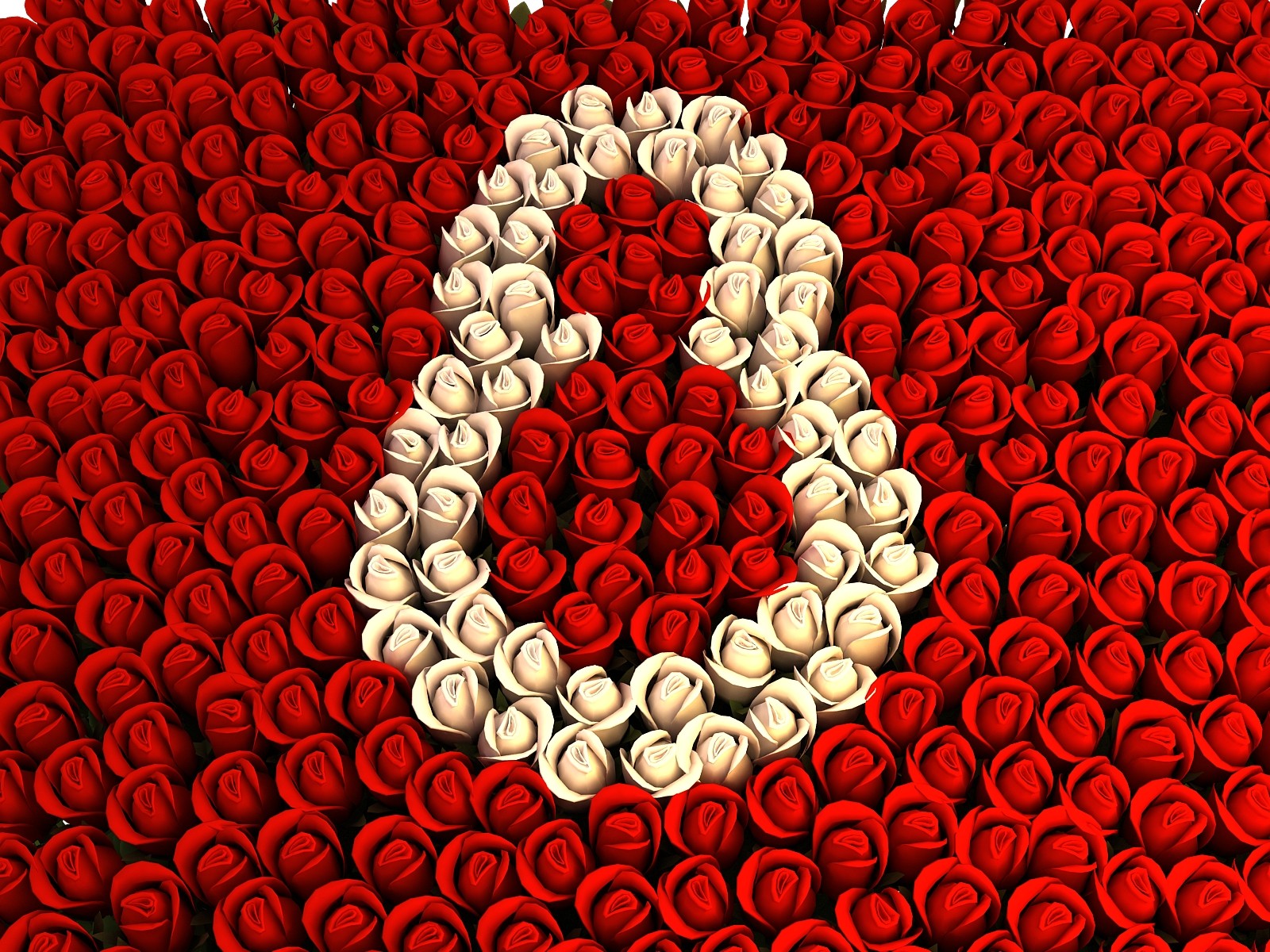 8 de marzo flores rosas fondo rojo