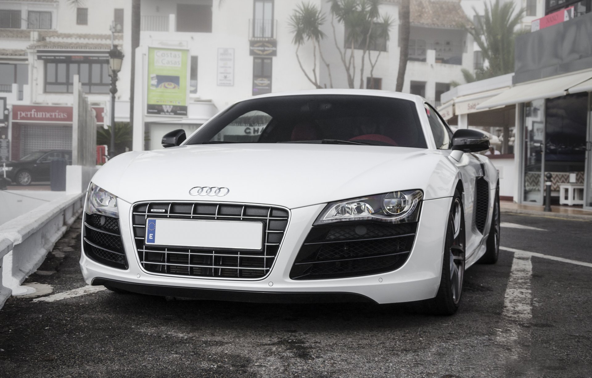 audi r8 blanco audi blanco frente