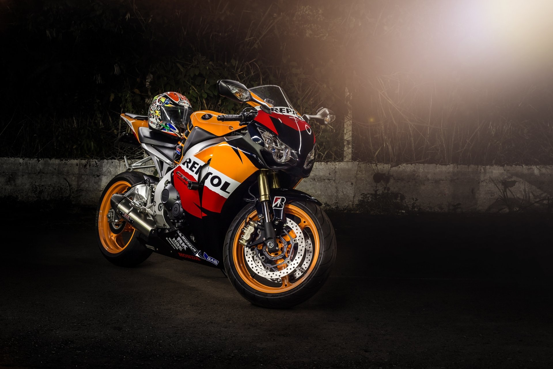 honda cbr1000rr bicicleta supersport repsol motocicleta honda casco resplandor