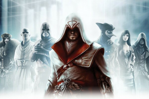 Ezio Auditore y la compañía de los que matará