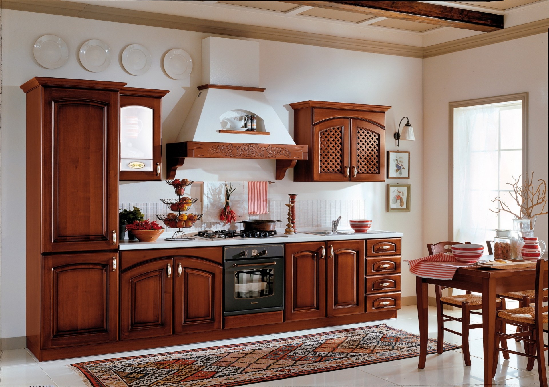 salón cocina madera diseño