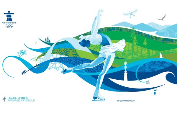 Imagen de patinaje artístico en los juegos Olímpicos de Vancouver 2001