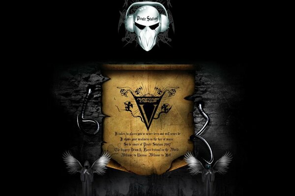 Estación pirata con cabeza de calavera
