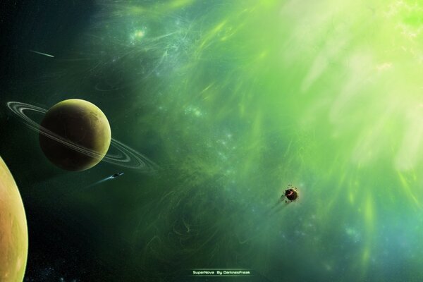 Planetas de otra galaxia verde