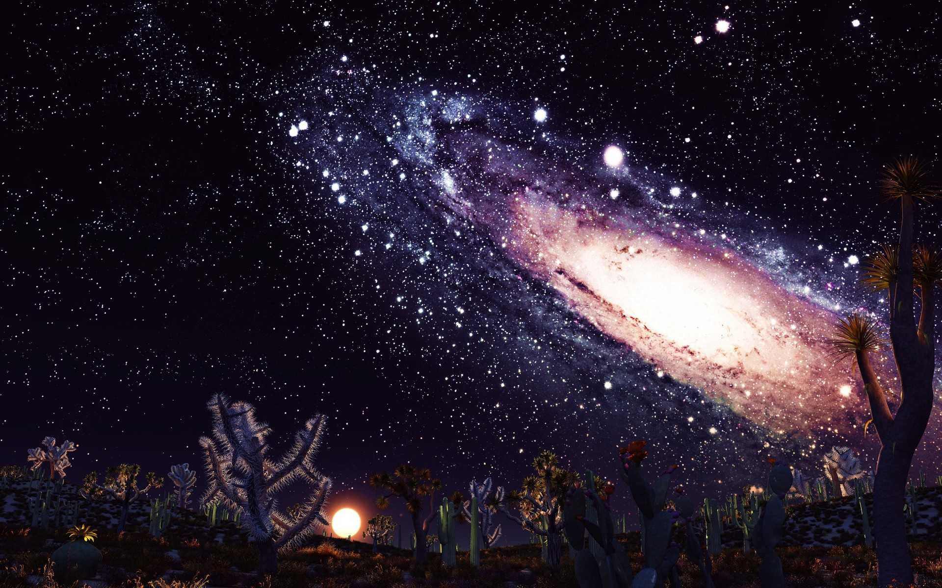 universo cielo luz flores sistema solar plantas planeta