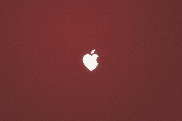 Corazón de manzana y amor por Apple