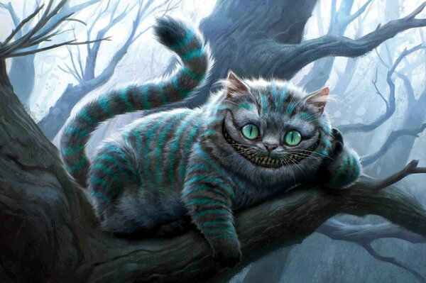 El gato de Cheshire del país de las Maravillas