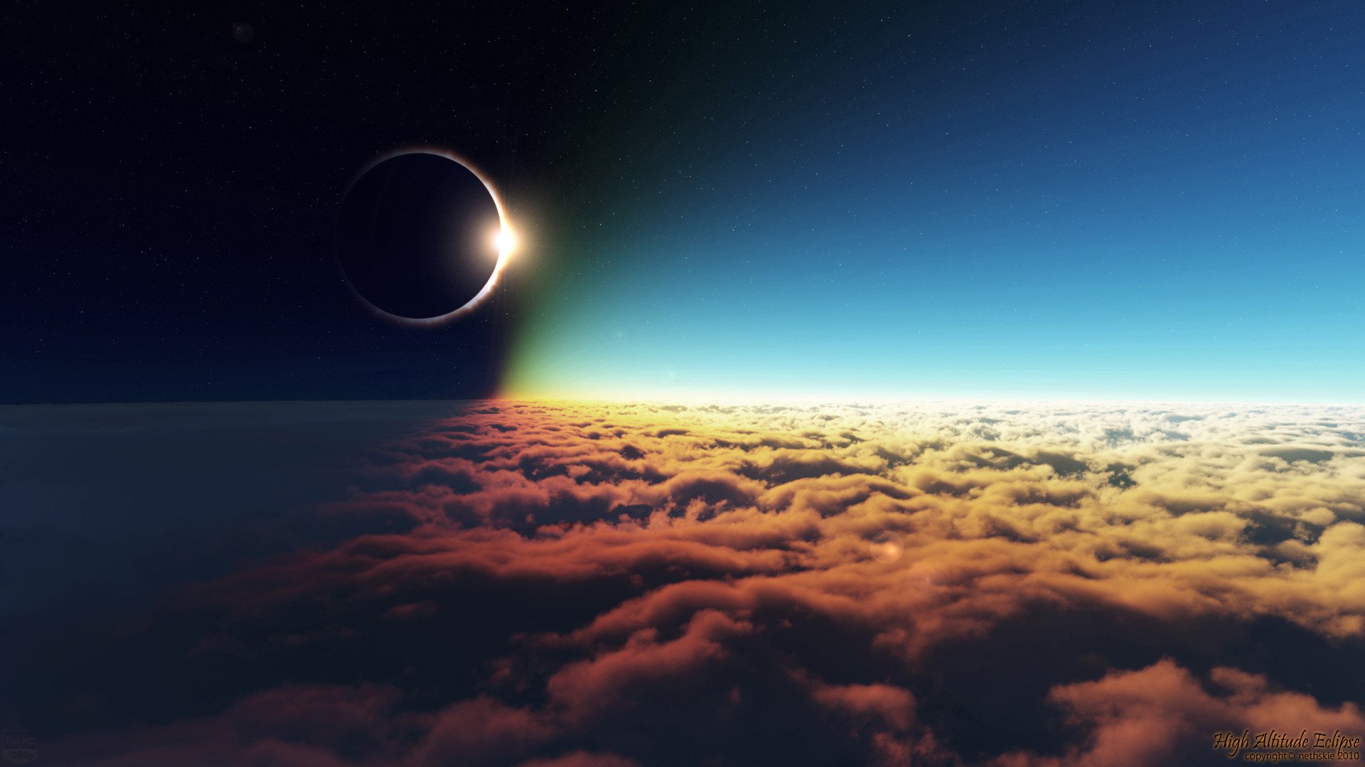 eclipse nubes sol