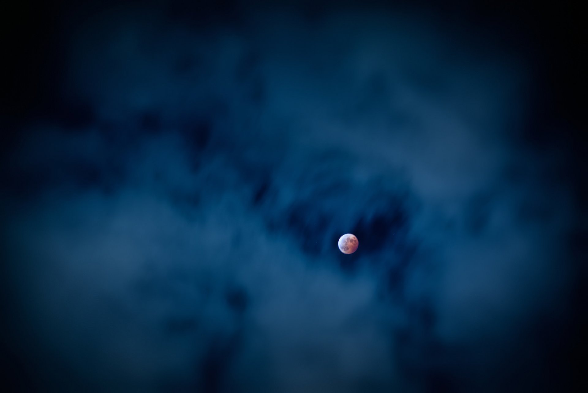 noche azul cielo luna luna llena neblina