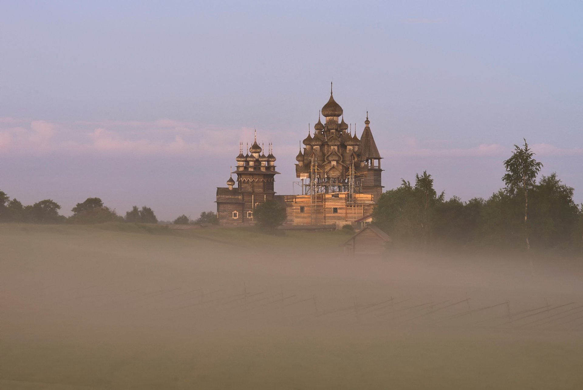 iglesia de la transfiguración isla kizhi rusia